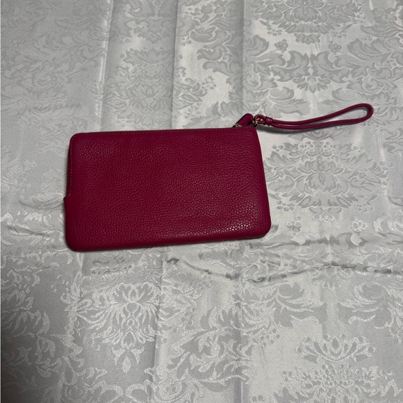 Coach Signature Brown and Pink Wristlet - Picture 2 of 5
